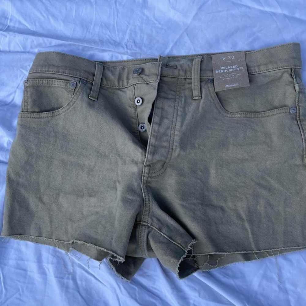 *Brand NEW* Dark Green Madewell Denim Shorts